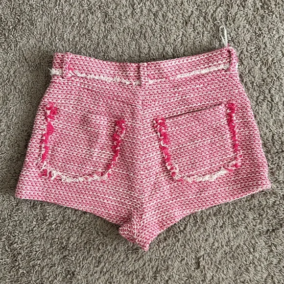 Zara Pink Tweed Women Shorts - Picture 6 of 11